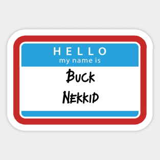 Buck Nekkid Sticker